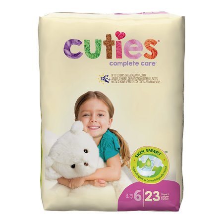 Cuties Baby Diaper Size 6, Over 35 lbs., PK 23 CR6001